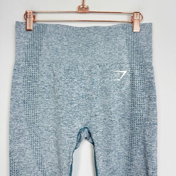 GYMSHARK | Vital Seamless Leggings in Marled Teal Women’s Size Medium - Picture 4 of 10